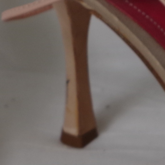 BCBG Rafia & Satin Nude "Natty" High Heel Ankle Tie Sandal- Sz. 9.5 - Picture 6 of 7